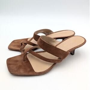 Veronica Beard Alanis Kitten Heel Slide Sandal Women's Honey Size US7M EU38